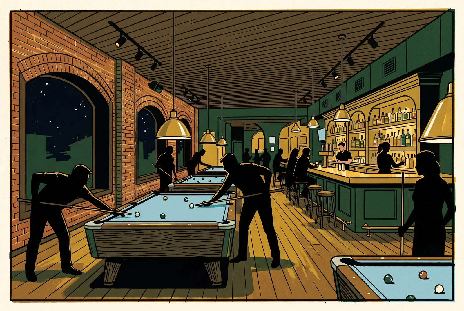 Illustration of CooperSmith's Brewpub & Billiards